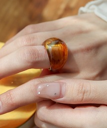 VitaFelice（ヴィータフェリーチェ）の「ラウンドクリアカラーリング クリアリング マーブル ニュアンスカラー（リング）」