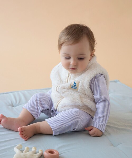 こども ビームス（コドモビームス）の「ベビー リブ カバーオール 2025FW（70～80cm）（ロンパース・キッズ・ブルー/パープル系その他4/オリーブ・70/80）」の11枚目の写真