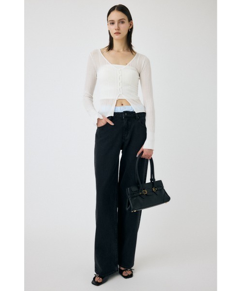 パンツ mousy BOXER LAYERED STRAIGHT MOUSSY | BOXER LAYERED STRAIGHT デニム (ストレート ) |SHEL