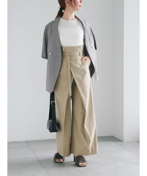 Te chichi（テチチ）の「ハイウエストワイドチノパンツ《2025summer catalog item》（その他パンツ・レディース・ブルー/ベージュ・F）」の3枚目の写真