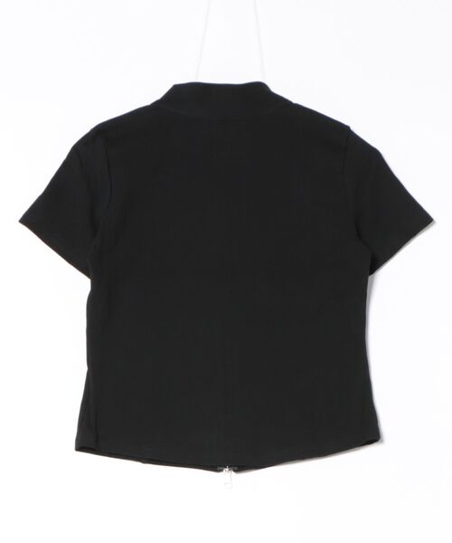 ANAP(アナップ)の「ハート ロゴ モックネック ダブルZIP 半袖 トップス(Tシャツ/カットソー・レディース・ブラック/ホワイト/グレー・FREE)」の9枚目の写真
