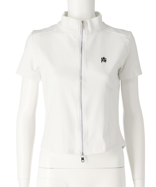 ANAP(アナップ)の「ハート ロゴ モックネック ダブルZIP 半袖 トップス(Tシャツ/カットソー・レディース・ブラック/ホワイト/グレー・FREE)」の6枚目の写真