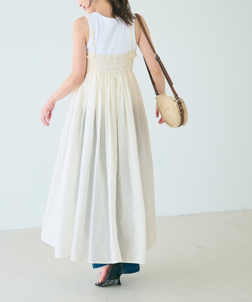 coca(coca)(コカ)の「【WEB限定セール】ギャザーキャミワンピース(ワンピース・レディース・ブラウン/アイボリー・M/L)」の14枚目の写真