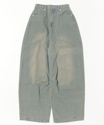 バックBIGポケットデニムサルエルパンツ　rovtski　ロフトスキー サルエルパンツ メンズ デニム レディース ストレッチ メンズ
