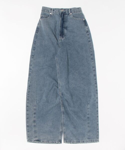 Bling Leads（ブリングリーズ）の「Z)【BLINGLEADS】825404 DENIM カーブPANT（デニムパンツ・レディース・ブラック/ブルー/ケミカルウォッシュ・FREE）」の3枚目の写真