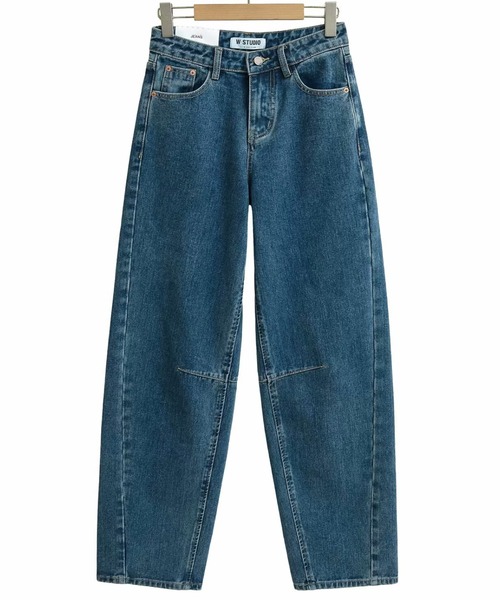 Bling Leads（ブリングリーズ）の「Z)【BLINGLEADS】825404 DENIM カーブPANT（デニムパンツ・レディース・ブラック/ブルー/ケミカルウォッシュ・FREE）」の4枚目の写真