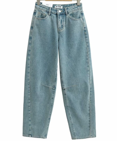 Bling Leads（ブリングリーズ）の「Z)【BLINGLEADS】825404 DENIM カーブPANT（デニムパンツ・レディース・ブラック/ブルー/ケミカルウォッシュ・FREE）」の6枚目の写真