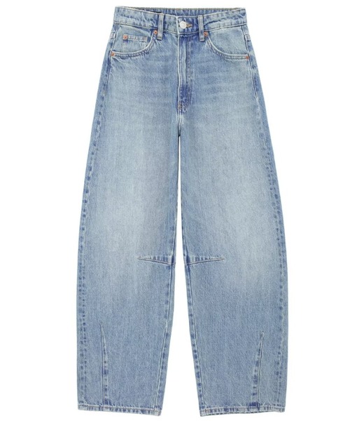 Bling Leads（ブリングリーズ）の「Z)【BLINGLEADS】825404 DENIM カーブPANT（デニムパンツ・レディース・ブラック/ブルー/ケミカルウォッシュ・FREE）」の7枚目の写真