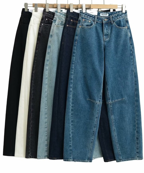Bling Leads（ブリングリーズ）の「Z)【BLINGLEADS】825404 DENIM カーブPANT（デニムパンツ・レディース・ブラック/ブルー/ケミカルウォッシュ・FREE）」の16枚目の写真