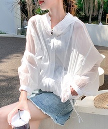 Theory　シアー　ジップパーカー SHEER COTTON2 ZIP HOODIE パーカー ジップアップ 長袖 薄手