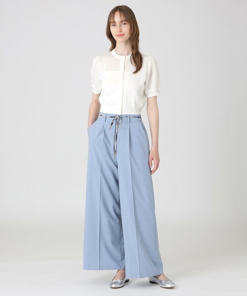 BLUE LABEL CRESTBRIDGE（ブルーレーベルクレストブリッジ）の「ドライレーヨンニットカーディガン（カーディガン/ボレロ・レディース・ホワイト/ダークネイビー・38）」の3枚目の写真