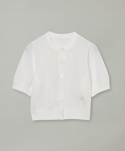 BLUE LABEL CRESTBRIDGE（ブルーレーベルクレストブリッジ）の「ドライレーヨンニットカーディガン（カーディガン/ボレロ・レディース・ホワイト/ダークネイビー・38）」の7枚目の写真