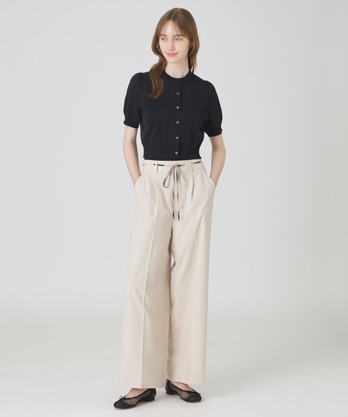 BLUE LABEL CRESTBRIDGE（ブルーレーベルクレストブリッジ）の「ドライレーヨンニットカーディガン（カーディガン/ボレロ・レディース・ホワイト/ダークネイビー・38）」の8枚目の写真