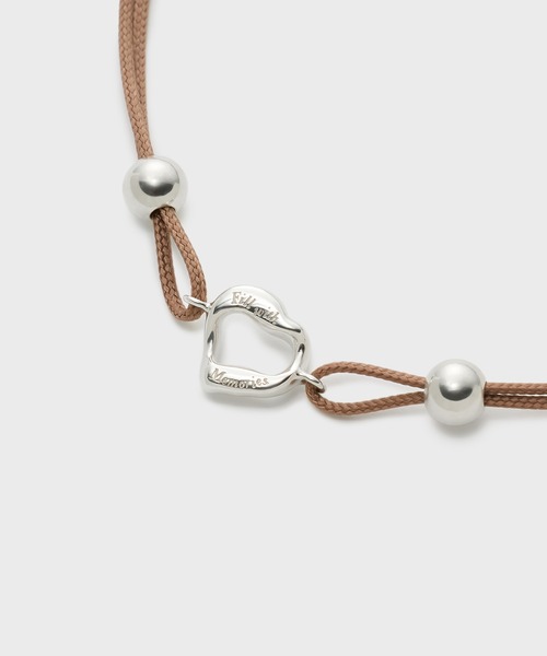 NOJESS（ノジェス）の「シルバーコードブレスレット（ブラウン）（ブレスレット・レディース・ブラウン・フリー）」の2枚目の写真