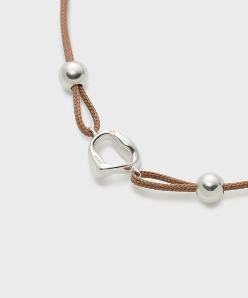 NOJESS（ノジェス）の「シルバーコードブレスレット（ブラウン）（ブレスレット・レディース・ブラウン・フリー）」の3枚目の写真