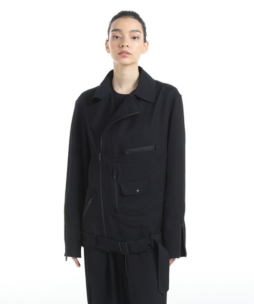 Y-3(ワイスリー)の「Y-3 RAYON TWILL BLOUSON(ブルゾン・レディース・ブラック・LARGE/MEDIUM/SMALL/X-SMALL/XX-SMALL)」の1枚目の写真