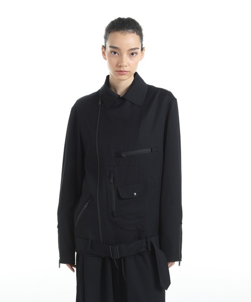 Y-3(ワイスリー)の「Y-3 RAYON TWILL BLOUSON(ブルゾン・レディース・ブラック・LARGE/MEDIUM/SMALL/X-SMALL/XX-SMALL)」の2枚目の写真