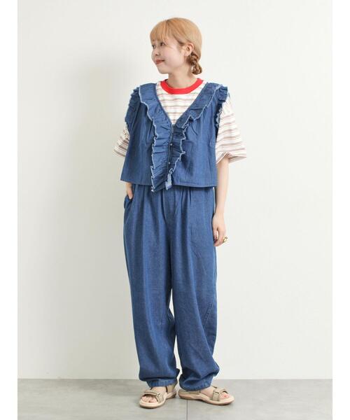 SM2(エスエムツー)の「デニムフリルベスト(ベスト・レディース・サックスブルー/ブラック/ブルー・F)」の22枚目の写真