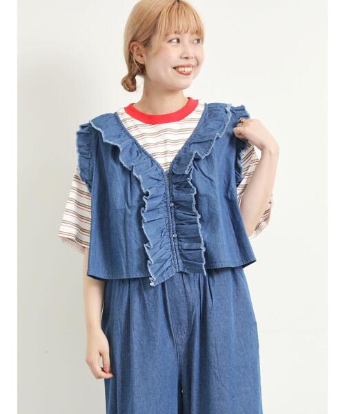 今季⭐︎人気完売品✨レプシィム　デニムフリルベスト LEPSIM｜デニムフリルベスト | Rakuten Fashion(楽天