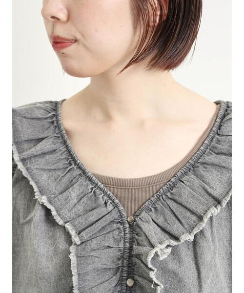 SM2(エスエムツー)の「デニムフリルベスト(ベスト・レディース・サックスブルー/ブラック/ブルー・F)」の16枚目の写真