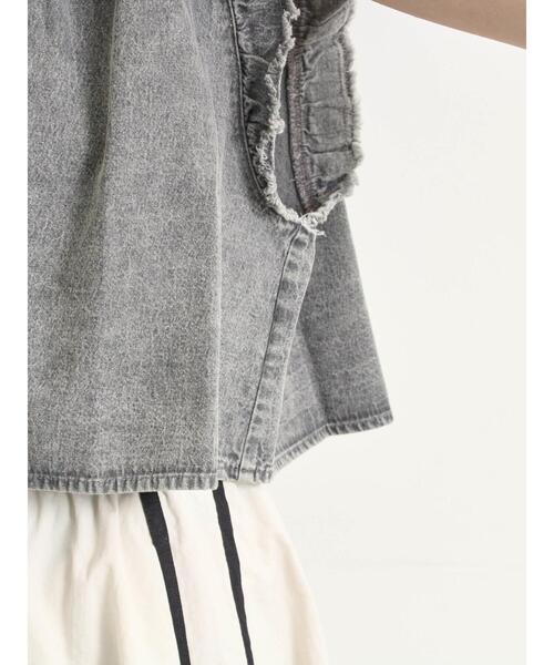 SM2(エスエムツー)の「デニムフリルベスト(ベスト・レディース・サックスブルー/ブラック/ブルー・F)」の10枚目の写真