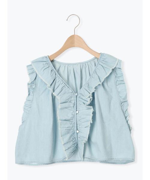 SM2(エスエムツー)の「デニムフリルベスト(ベスト・レディース・サックスブルー/ブラック/ブルー・F)」の15枚目の写真