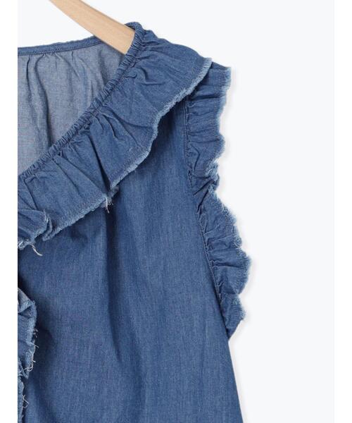 SM2(エスエムツー)の「デニムフリルベスト(ベスト・レディース・サックスブルー/ブラック/ブルー・F)」の11枚目の写真