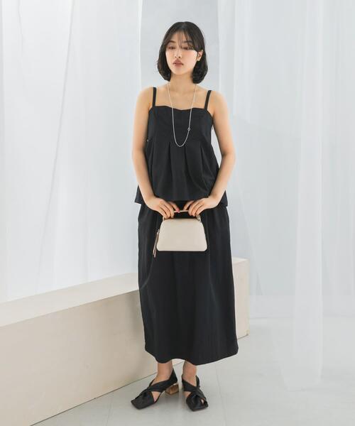 URBAN RESEARCH ROSSO WOMEN(アーバンリサーチ ロッソ)の「撥水UVピンタックコクーンスカート(スカート・レディース・ブラウン系その他/ブラック/グリーン・36/38)」の12枚目の写真