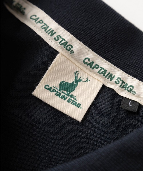 CAPTAIN STAG（キャプテンスタッグ）の「【76】【CAPTAIN STAG/キャプテンスタッグ】ワンポイント刺繍 襟ライン ポロシャツ/ブランドロゴ/ビッグシルエット（ポロシャツ・メンズ・ブラック/ネイビー/ホワイト/レッド/グリーン・M/L/XL）」の7枚目の写真