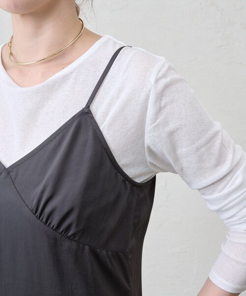 SHENERY(シーナリー)の「サテンキャミワンピース(ワンピース・レディース・グレー系その他/イエロー・36/38)」の4枚目の写真