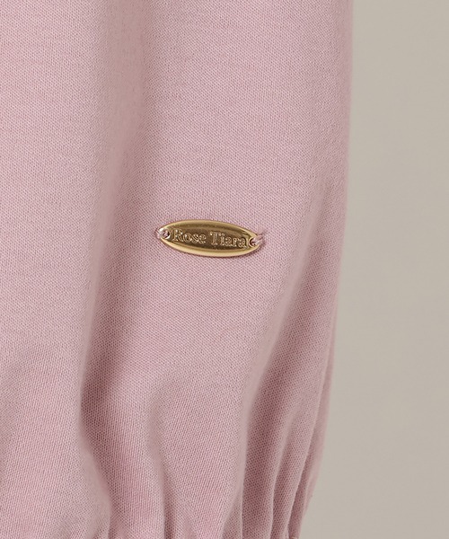 Rose Tiara(ローズティアラ)の「【接触冷感/綿100%/手洗いOK】フレアスリーブカットソー(Tシャツ/カットソー・レディース・ブラック/カーキ/ピンク・38/42/46)」の6枚目の写真