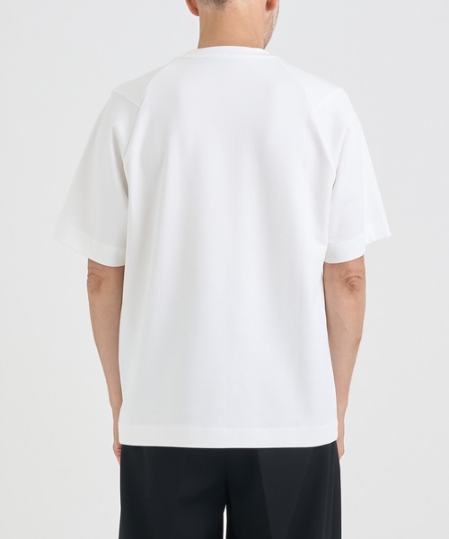 IRENISA（イレニサ）の「【irenisa/イレニサ】別注LEATHER TAB CREW NECK T-SHIRT（Tシャツ/カットソー・メンズ・ブラック/ホワイト/ダークグレー・2/4/3）」の6枚目の写真