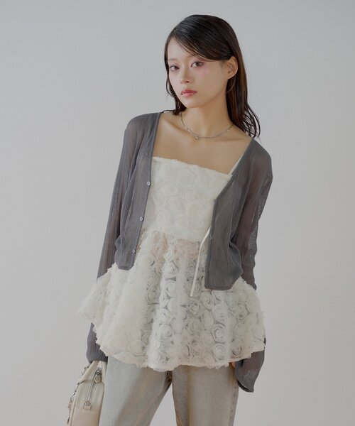 ☆新品未使用☆【cloche】 ボレロシアーカーディガン 楽天市場】cloche[クロシェ]（カーディガン・ボレロ｜トップス