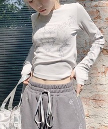MASHIRO（マシロ）の「【MASHIRO】Y2Kデザインプリント長袖カットソー Y2K（MA/EK110）（Tシャツ/カットソー）」