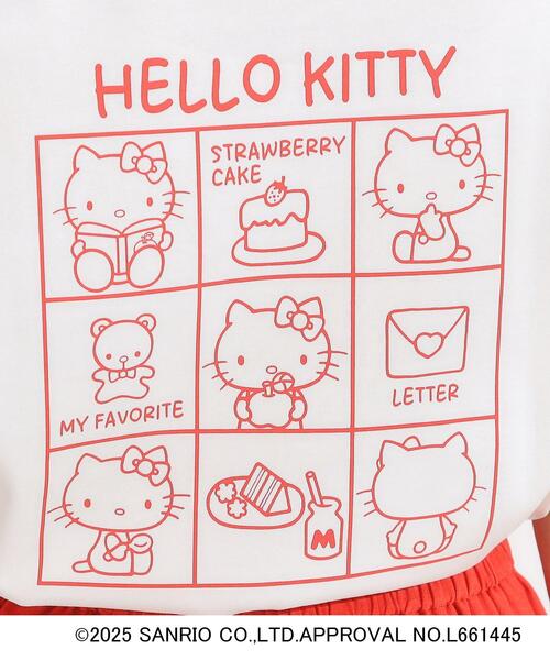 sanrio（サンリオ）の「【HELLO KITTYコラボ】【SHOO ICE／汗染み軽減／UVカット】コンパクトTシャツ（Tシャツ/カットソー・レディース・レッド系4/チャコール/ホワイト系2/ホワイト系1・04/03/02/01）」の12枚目の写真