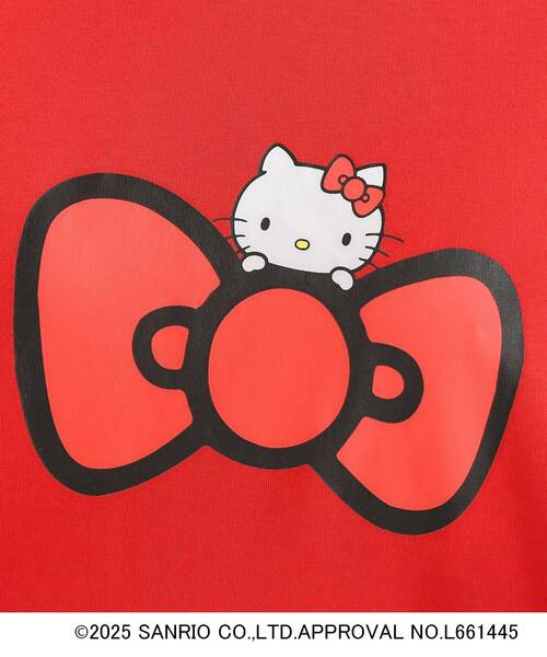 sanrio（サンリオ）の「【HELLO KITTYコラボ】【SHOO ICE／汗染み軽減／UVカット】コンパクトTシャツ（Tシャツ/カットソー・レディース・レッド系4/チャコール/ホワイト系2/ホワイト系1・04/03/02/01）」の19枚目の写真