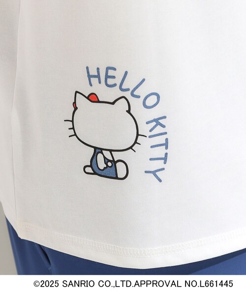 sanrio（サンリオ）の「【HELLO KITTYコラボ】【SHOO ICE／汗染み軽減／UVカット】コンパクトTシャツ（Tシャツ/カットソー・レディース・レッド系4/チャコール/ホワイト系2/ホワイト系1・04/03/02/01）」の15枚目の写真