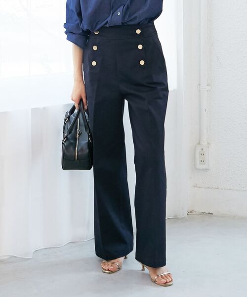 le.coeur blanc(ルクールブラン)の「マリンワイドパンツ(その他パンツ・レディース・ネイビー/ブルー・38/36)」の1枚目の写真