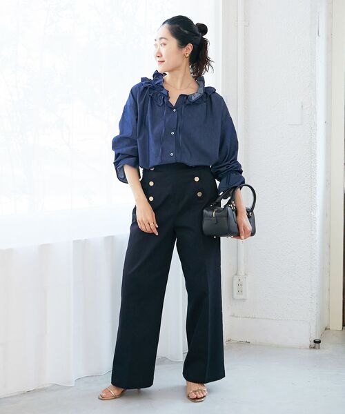 le.coeur blanc(ルクールブラン)の「マリンワイドパンツ(その他パンツ・レディース・ネイビー/ブルー・38/36)」の13枚目の写真