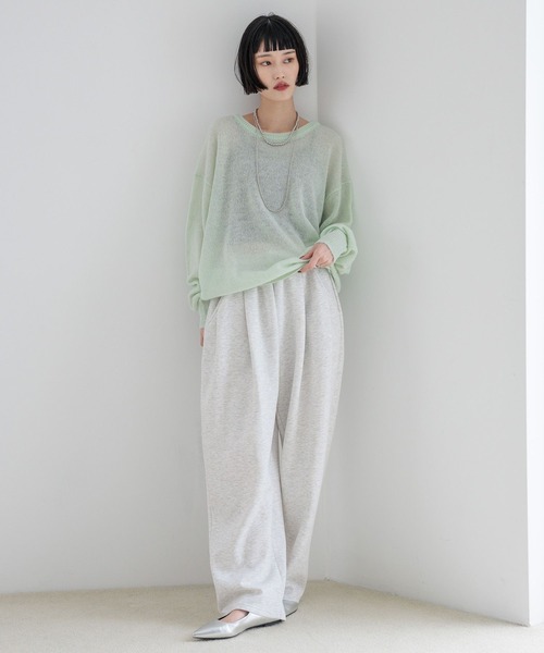 LOWRYS FARM（ローリーズファーム）の「シアーモヘアライクプルオーバーＬＳ　581257（ニット/セーター・レディース・グレー/イエロー/グリーン/ピンク・FREE）」の5枚目の写真