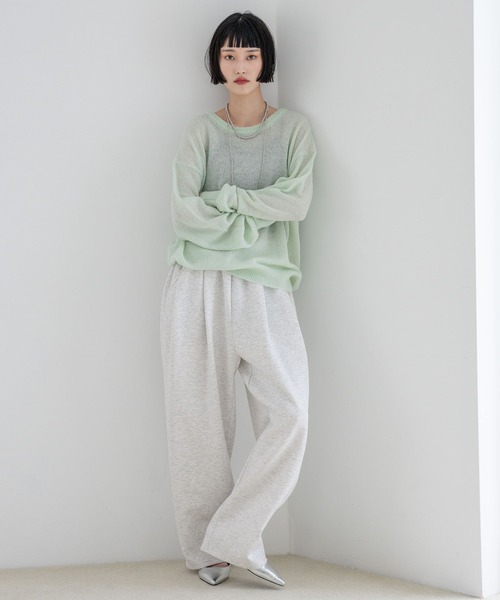 LOWRYS FARM（ローリーズファーム）の「シアーモヘアライクプルオーバーＬＳ　581257（ニット/セーター・レディース・グレー/イエロー/グリーン/ピンク・FREE）」の7枚目の写真