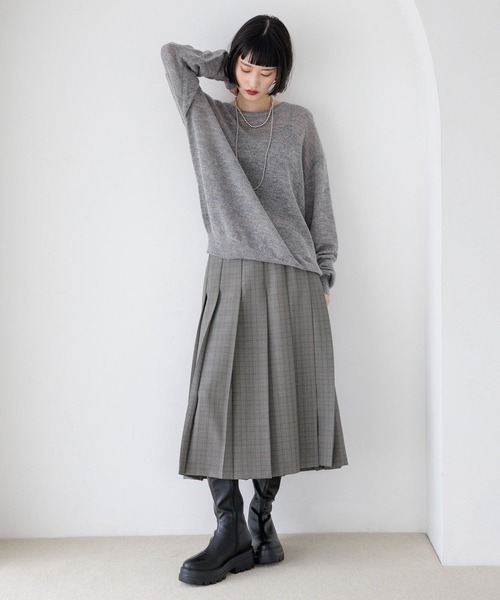 LOWRYS FARM（ローリーズファーム）の「シアーモヘアライクプルオーバーＬＳ　581257（ニット/セーター・レディース・グレー/イエロー/グリーン/ピンク・FREE）」の12枚目の写真