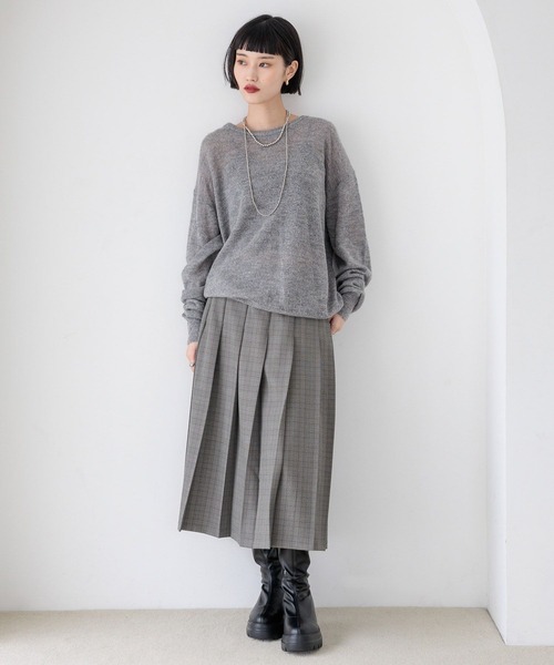 LOWRYS FARM（ローリーズファーム）の「シアーモヘアライクプルオーバーＬＳ　581257（ニット/セーター・レディース・グレー/イエロー/グリーン/ピンク・FREE）」の13枚目の写真