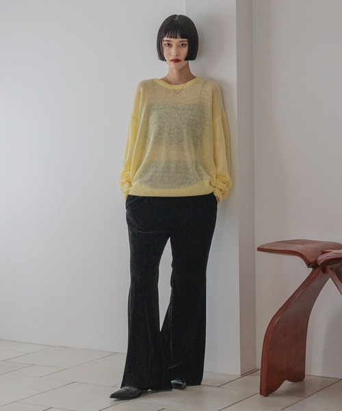 LOWRYS FARM（ローリーズファーム）の「シアーモヘアライクプルオーバーＬＳ　581257（ニット/セーター・レディース・グレー/イエロー/グリーン/ピンク・FREE）」の16枚目の写真