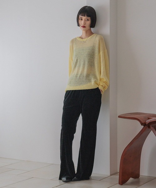 LOWRYS FARM（ローリーズファーム）の「シアーモヘアライクプルオーバーＬＳ　581257（ニット/セーター・レディース・グレー/イエロー/グリーン/ピンク・FREE）」の17枚目の写真