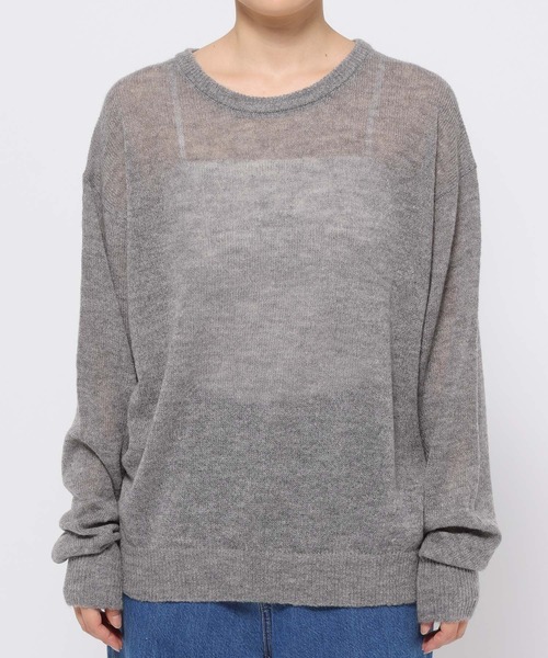 LOWRYS FARM（ローリーズファーム）の「シアーモヘアライクプルオーバーＬＳ　581257（ニット/セーター・レディース・グレー/イエロー/グリーン/ピンク・FREE）」の21枚目の写真