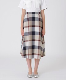 ブルーレーベルクレストブリッジ　スカート　ベージュ　ノバチェック　ベルト付 BLUE LABEL CRESTBRIDGE（ブルーレーベルクレストブリッジ）の