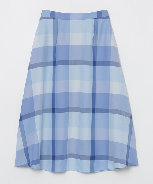 クレストブリッジチェックライトクロッシングツイルスカート ブルー38 クレストブリッジチェックライトクロッシングツイルスカート