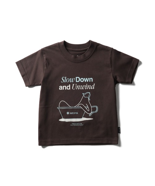 Snow Peak（スノーピーク）の「Snow Peak / Relaxation T-Shirt Kids リラクゼーション Tシャツ キッズ（Tシャツ/カットソー・キッズ・グリーン/ブラウン/ホワイト・125cm/110cm/95cm/140cm）」の2枚目の写真