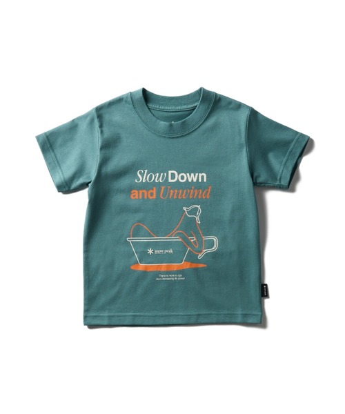 Snow Peak（スノーピーク）の「Snow Peak / Relaxation T-Shirt Kids リラクゼーション Tシャツ キッズ（Tシャツ/カットソー・キッズ・グリーン/ブラウン/ホワイト・125cm/110cm/95cm/140cm）」の3枚目の写真